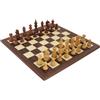 Italfama Artigianale Italiano Scacchiera IN Legno 42cm Ponderata Acacia Pezzi Noce Tavola