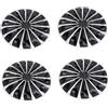 Cosiki Set di Coprimozzi a Scatto da 15 Copricerchi Durevoli per Auto, Camion, SUV, Protezione Completa, Look Elegante per Tutte le Ruote in Acciaio da 15 Pollici (Argento Nero)