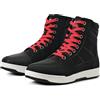 BORLENI Stivali da Moto in Pelle Bovina da Uomo Scarpe da Moto da Motocross Città Corsa Strada Stivali Protettivi da Moto da Motociclista Nero 45