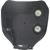 one BY CAMAMOTO MASCHERINA FARO per Moto da Enduro/Cross/Motard/Naked - Installazione Universale, Comprensivo di Lampadine e di Staffaggio e Fasce Elastiche. (CARBON)
