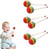Generico Bacchette Arcobaleno,6 mazze per tamburo a forma di lecca-lecca, Bacchette Soft Cool Bacchette Marimba Bacchette Glockenspiel Bastoncini Per Insegnanti Di Musica