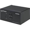 MANHATTAN Rete - Switch Kvm Hdmi 2 Porte Doppio Monitor