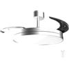 Cecotec Ventilatore da Soffitto con Luce con Pale Retrattili EnergySilence Aero 2440 Invisible Pure Steel. 30 W, Motore DC, Telecomando, Timer 6 h, 6 Velocità, Funzione Inverno-Estate, Aria Silenziosa