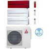 Mitsubishi Climatizzatore Condizionatore Mitsubishi Kirigamine Style Wifi R32 Bianco Perla e Rosso Trial Split Inverter 9000 + 9000 + 12000 BTU con U.E. MXZ-3F54VF NOVITÁ Classe A+++/A++