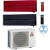 Mitsubishi Climatizzatore Condizionatore Mitsubishi Kirigamine Style Rosso + Nero Wifi R32 Dual Split Inverter 9000 + 12000 BTU con U.E. MXZ-2F53VF Classe A+++/A++
