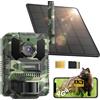 Fotocamera da caccia 4G LTE - solare e wireless | 2.7K HD | scheda SIM e SD 6...