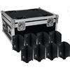 NLIGHTING Baule Faretti Smart Bat NERI con 8pz LED RGBWA-UV WiFi