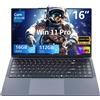 AFFGUOK PC Portatile 16 Pollici con Core i5-8210Y Laptop 16GB RAM 512GB SSD Notebook