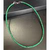 Collana pietre dure naturali di malachite da uomo in acciaio donna 50 cm con