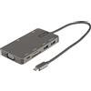 StarTech.com Adattatore Multiporta USB C - Dock da viaggio HDMI 4K 30Hz o VGA - Hub USB 3.0 5Gbps (porte USB A / USB C) - 100W Power Delivery - SD/Micro SD - GbE - Cavo 30cm - Mini Docking Station USB tipo C