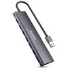 Hamlet XHUB-07A3 Hub di interfaccia USB 3.2 Gen 1 (3.1 Gen 1) Type-A 5000 Mbit/s Nero