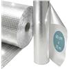Relaxdays Pellicola riflettente per radiatori 0,6x25 m, bolle 4 mm, tetto, pareti, finestre, alluminio, argento
