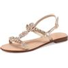 QUEEN HELENA Sandali Gioiello Bassi con Strass Donna Y6016