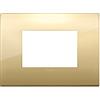 VIMAR 19653.07 ARKÉ Placca Classic 3 moduli, in metallo, dimensioni 12.2 x 9 x 0.86 cm, colore oro lucido