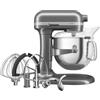 KitchenAid Robot da Cucina - Artisan - Robot da cucina multifunzione con ciotola sollevabile - Con 5 accessori in acciaio inox - 6,6L - Argento medaglia