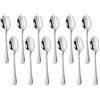 Meisha - Cucchiaini da caffè da 12 pezzi, in acciaio INOX, 10 cm, per dessert, colore: Argento