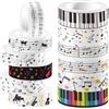 Generic Nastro adesivo decorativo con note musicali, rotolo di carta autoadesivo, nastro coprente per scrapbooking, forniture artistiche fai da te, decorazioni per agende per feste a tema musicale, compleanni