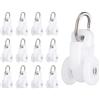 QUARKZMAN 30Pcs Rullini per Binari per Tende Rullini per Guide per Tende Carrelli per Tende Plastica con Ruote Doppie per Accessori per Binari per Finestre (Bianco)