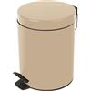 Spirella - Cestino a pedale in Acciaio SYDNEY - Design Moderno, Apertura Facile, Secchio Interno Rimovibile - Accessorio per Bagno o Cucina - Beige Sabbia - 3L