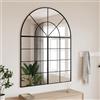 Gecheer Specchio da Parete Nero 100x130 cm in Ferro