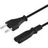 PremiumCord Cavo di Alimentazione 230V 3m, Per PC/Monitor/TV/UPS, Cavo di Alimentazione con Spina Europea a Doppia Presa Europea C7 a 2 Pin, IEC 320, Dritto, Nero