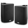 Pyle Coppia di Cassa Bluetooth da Parete, Altoparlanti Resistente all'Acqua, Speaker IP44, per Interni/Esterni, Bassi Potenziati, Nero