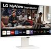 LG MyView Smart Monitor 32SR85U-W.AEU All-in-One 32, Lastra IPS risoluzione FHD (3840x2160), 5ms GtG 60Hz, HDR 10, DCI-P3 95% (CIE1976), inclinabile, regolabile in altezza