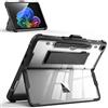 MoKo Custodia per Microsoft Surface Pro 12 2025, Ice+Nero | Custodia Trasparente Resistente ,Supporto Multiangolare, Portapenne e Cinturino da Polso, Supporta la tastiera Type Cover