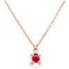 LUXURY MILANO Collana in oro rosa con diamante e rubino iride luxury milano