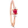 LUXURY MILANO Anello in oro rosa con diamante e rubino iride luxury milano misura 13