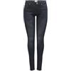 Only Onlpower-royal Hw Push Up Skinny Dnm Ext, Jeans Donna, Denim Nero, (S)W x 32L
