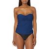 Catalina, Costume da Bagno Tankini a Fascia da Donna Standard Twist Front, Navy, XL