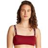 Calvin Klein Donna Top Bikini a Fascia Spalline Rimovibili, Rosso (Plum Glaze), S