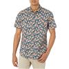 Amazon Essentials Camicia con Stampa a Maniche Corte Vestibilità Regolare Uomo, Blu Marino Pesca Stampa Ananas, XL