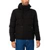 Superdry Everest Short Hooded Puffer Giacca da uomo, nero corvino, S