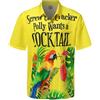 Hardaddy Camicie estive hawaiane da Uomo con Stampa Divertente e Bottoni Casual da Bowling, Giallo, XX-Large