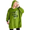 RICK AND MORTY Felpa Coperta con Cappuccio Uomo Felpe Oversize di Pile Blanket Hoodie Taglia Unica (Verde Rick)
