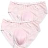 AIEOE Gaff Panty Crossdresser, confezione da 2 slip in pizzo transgender stretch biancheria intima taglie forti Sissy Schlüpfer EU S-L (Asie M-XL), Colore: rosa., L