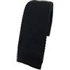 TigerTie qualità maglia cravatta - nero monocromatico Uni