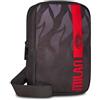 Seven Borsa a tracolla Milan, Nero, Tasca posteriore con zip, Tracolla regolabile, Per bambini e ragazzi, Calcio, Viaggi e tempo libero, Idea regalo tifoso