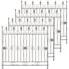 CLP Set da 4 recinzioni da Giardino in Ferro modulari Mangold Senza Cemento Stile Rustico Ideale per Giardino e terrazza Colore Bronzo