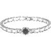 Cupimatch Bracciale da donna con bussola bianca: bracciale in ceramica in acciaio inox, elegante gioiello da donna con simbolo bussola, regalo minimalista per donne lunghezza 20 cm