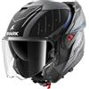 SHARK, Casco Moto Modulare OXO RYDGER Anthracite Blue Black ABK, XS