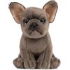 Living Nature Cucciolo di Bulldog Francese, Peluche di Cane Morbido e Realistico, Peluche Naturli Eco-Friendly, 16 cm