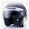 Blauer Casco Moto Jet in Fibra Blauer POD Stripes Grigio opaco Bian
