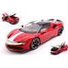 Bburago FERRARI SF90 STRADALE ASSETTO FIORANO RED/WHITE SIGNATURE 1:18 Burago Auto Strad