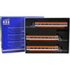 REE MODELES TGV-009 SET aggiuntivo 3 carrozze TGV Sud-Est arancio-grigio SNCF