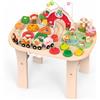 Tavolo Attività Bambini in Legno, Giochi Montessori 1 Anno Con Labirinto Perline