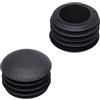 SKIR'CO - 10 inserti tondi per tubi da 28 mm, tappi per pali di recinzione, tappi terminali in plastica nera, tappi per tubi, colore nero RAL 9005