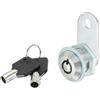 PATIKIL Armadio Camma Blocco 5/8(16mm Chiave Uguali Camma Blocco Cilindro | Cassetto Serrature Tubolare Camma Chiave Rimovibile, per Porte Cassetto Armadietto, Lega Zinco Cromo, con Chiave